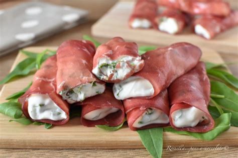 Involtini Di Bresaola Da Antipasto Ricetta Ripiena Con Philadelphia