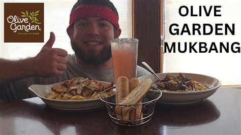 OLIVE GARDEN MUKBANG ASMR 2 FULL PLATES OF PASTA YouTube