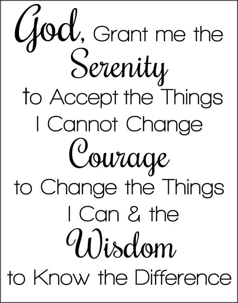 Serenity Prayer Printable Copy