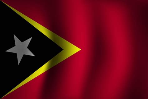 Premium Vector Timor Leste Flag Background Waving D National Banner