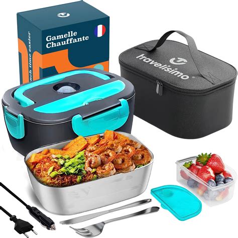 Timker Gamelle Chauffante 12v 24v 220v Lunch Box Chauffante Electrique