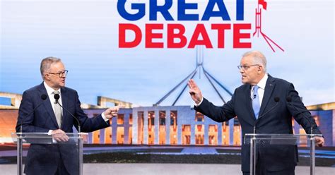 Scott Morrison Anthony Albanese Clash In Fierce Tv Leaders Debate