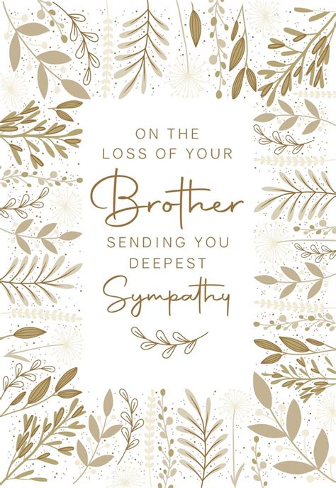 Loss of Brother Sympathy Card | Sympathy cards, Sympathy, Deepest sympathy