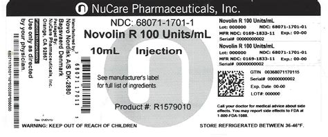 Buy Human Insulin R Novolin 100 [iu] Ml From Gnh India At The Best Price Available