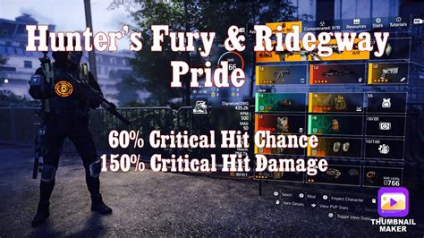 The Division Hunters Fury Ridgeway Pride Best Smg Pvp Build