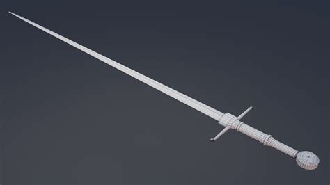 Long Sword 3d Model 6 Blend Obj Fbx Dae Free3d