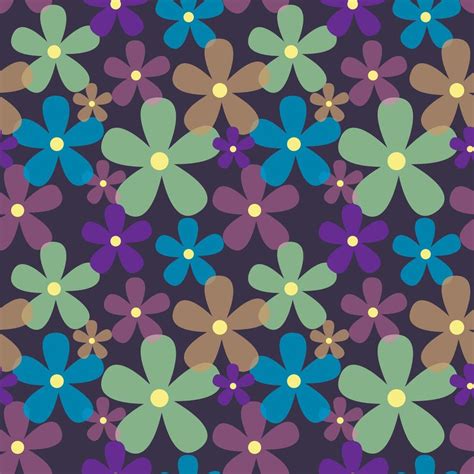 Cute Pattern In Small Flower Small Colorful Flowers Vector