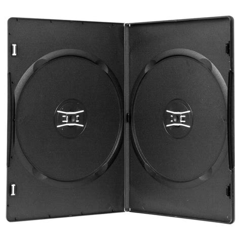 3 X Cd Dvd Cases Black Double 7mm Spine Slimline Holds 2 Discs Ebay