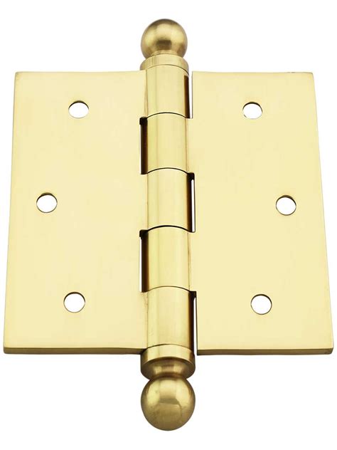 3 Inch Solid Brass Door Hinge With Ball Finials House Of Antique Hardware