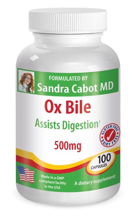 Ox Bile 500mg 100 Capsules Ox Bile Gallbladder Diet Liver Health