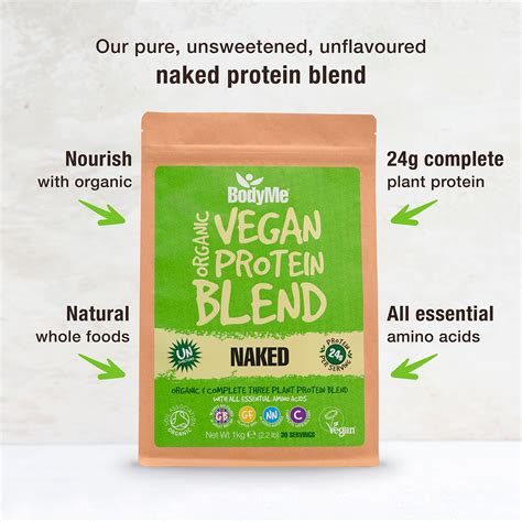 Buy BodyMe Organic Vegan Protein Powder Blend Naked Natural