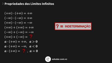 Cálculo I Limites Propriedades dos Limites Infinitos Cálculo I