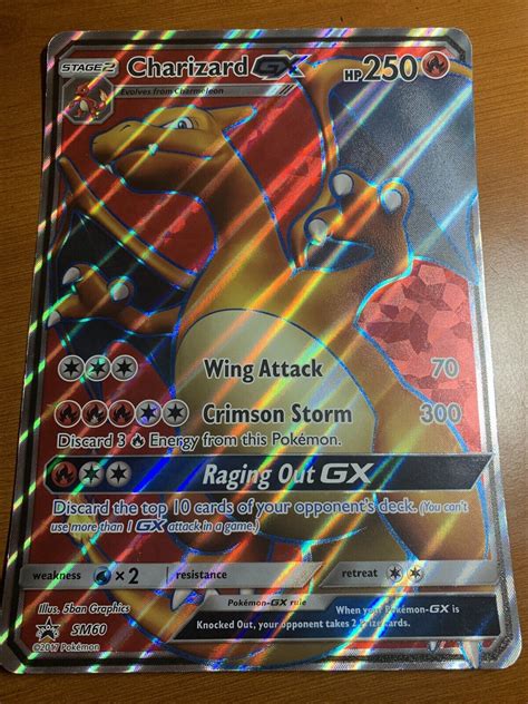 Pokémon TCG Charizard GX SM Black Star Promo SM60 Promo JUMBO eBay