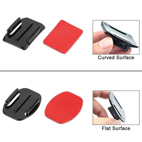 flat curved adhesive mounts sticker mount  gopr grandado