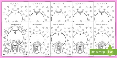 I Spy Numbers 1 10 Activity Pack Teacher Made