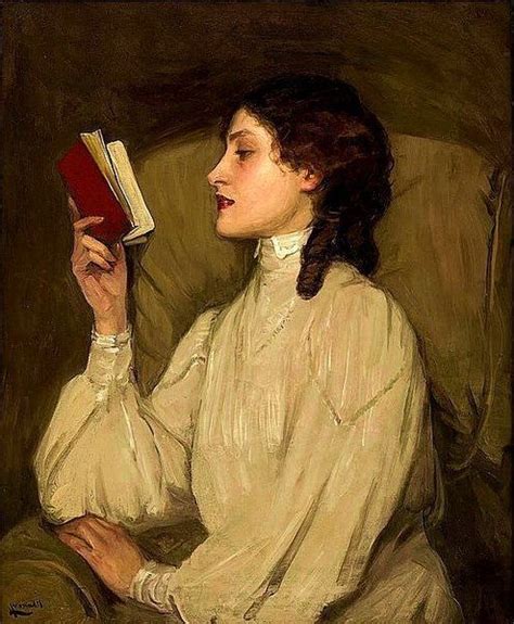 Girl Reading A Book Painting