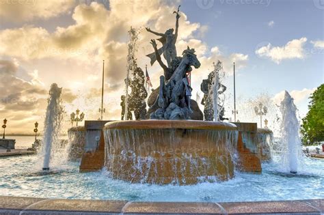 Raices Fountain Old San Juan At The Tip Of Paseo De La Princesa Puerto