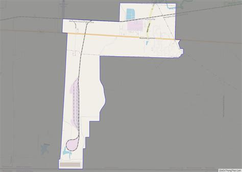 Map of Rossville town, Tennessee