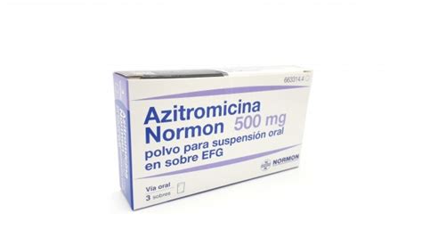 AZITROMICINA NORMON 500 Mg POLVO PARA SUSPENSION ORAL EN SOBRE EFG 100