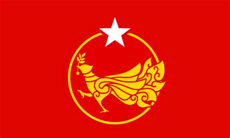 Flag Of Mon State Revolution Organization Msromon National Defence