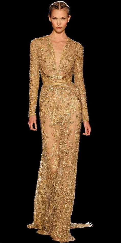 Gold Dresses Kaleidoscope Elie Saab Gold Dress High Fashion Runway