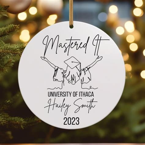 Masters Degree Graduation Christmas Ornament Etsy