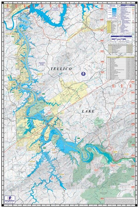 Tellico Lake Poster – Kingfisher Maps, Inc.