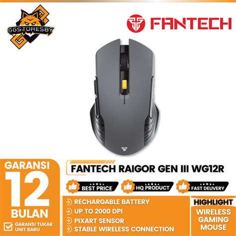 Jual FANTECH RAIGOR GEN III WG12R WIRELESS Gaming Mouse Shopee Indonesia