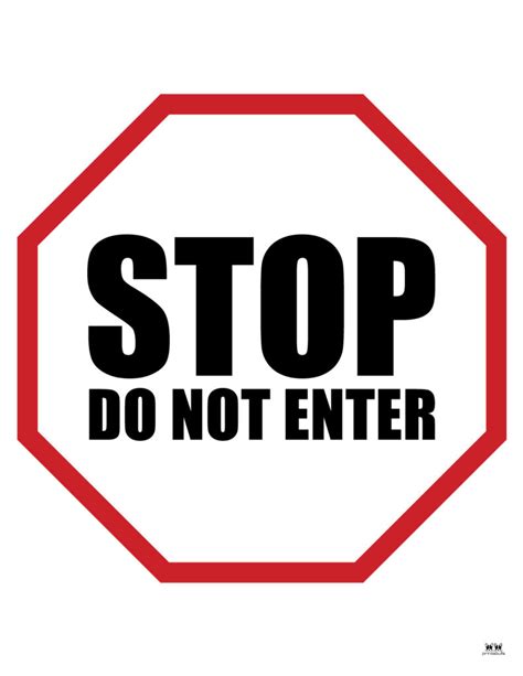 Do Not Enter Printable Sign