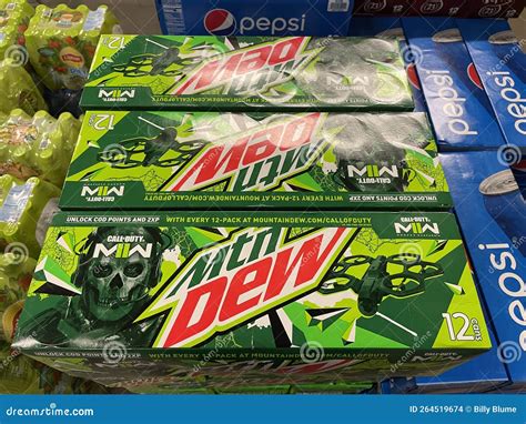 Grocery Store MTN Dew Limited Edition Call of Duty Game Editorial Stock ...