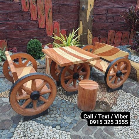 Garden Table Bench Stool Cement Made, Furniture & Home Living, Outdoor Furniture on Carousell