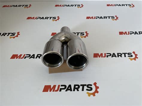 Ponteira Escape Dupla Inox 76mm MJ Parts