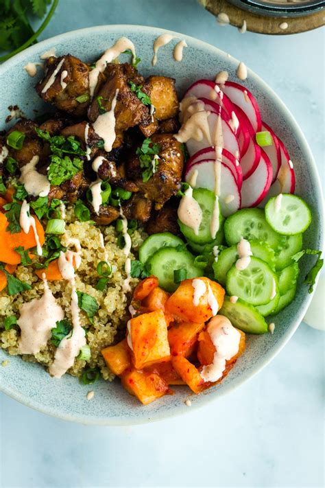 Korean Chicken Bulgogi Grain Bowls Lucky Foods