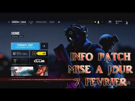 Info Patch Mise A Jour Rainbow Six Siege Youtube