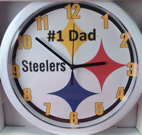 Pittsburgh Steelers Wall Clock Iron Garden Decor