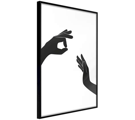 Tableau Cadre Langue Des Gestes I X Cm Noir Et Blanc Cadre Noir