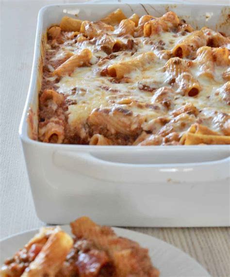 Baked Ziti with Meat Sauce - This Delicious House