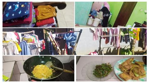 RUTINITAS IRT DARI PAGI NYUCI LANJUT JEMUR MASAK BIHUN GORENG MARTABAK