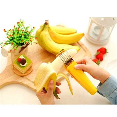 Banana Slicer Abs Stainless Steel Fruit And Vegetable Salad Paring