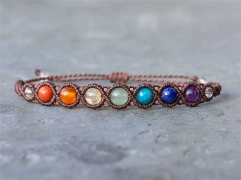 Chakra Jewelry Chakra Bracelet Healing Jewelry Macrame Bracelets