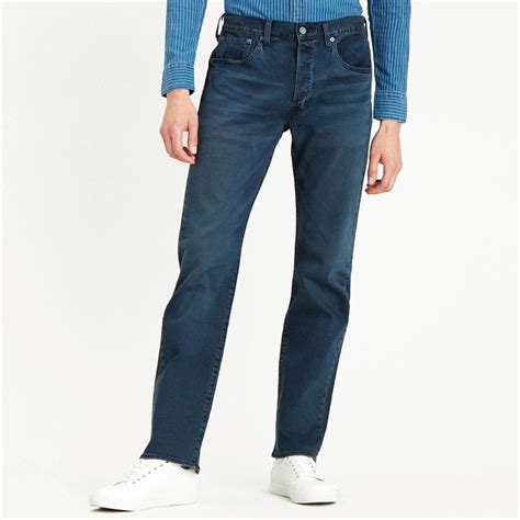 Køb Levis Herre 501 Original Jeans Med Lige Ben Blå