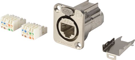 Cat6a Bu Vn Cat6a Panel Connector Shielded Nickel At Reichelt Elektronik