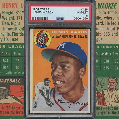 Topps Hank Aaron Rookie Psa Nm Mt Price Realized