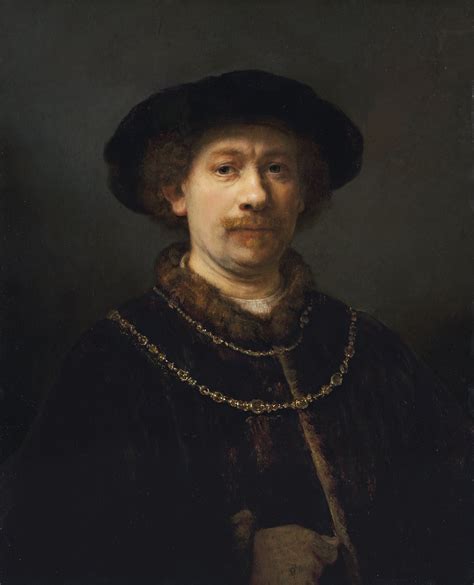 Autorretrato Con Gorra Y Dos Cadenas Rembrandt Harmensz Van Rijn