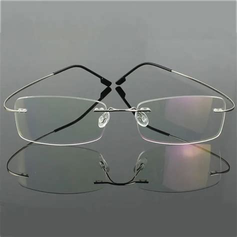 Hingeless Rimless Flexible Eyeglasses Unisex Frame Prescription Glasses