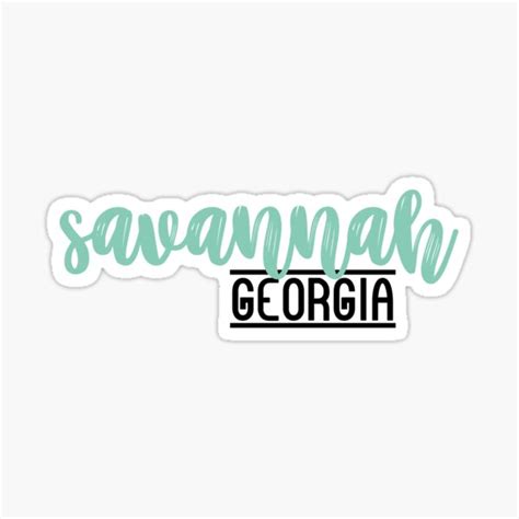 Savannah Georgia Stickers Redbubble