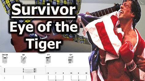 Survivor Eye Of The Tiger Guitar Tabs Tutorial Youtube