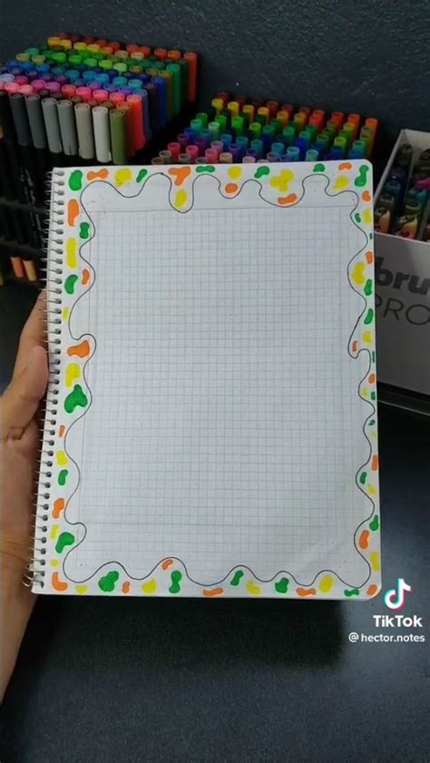 Pin En Decora Tus Cuadernos Marcos Del Cuaderno De Notas Margenes