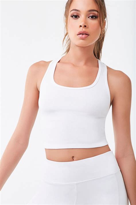 Active Ribbed Cropped Tank Top