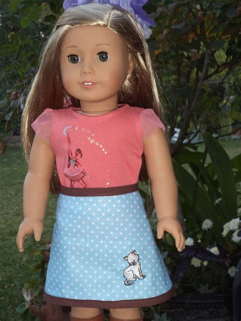 Blue Polka Dot Skirt Embroidered Doll Skirt Fits 18 Inch Etsy